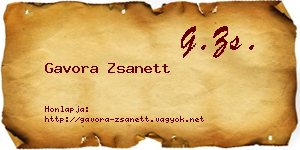 Gavora Zsanett névjegykártya